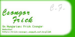 csongor frick business card